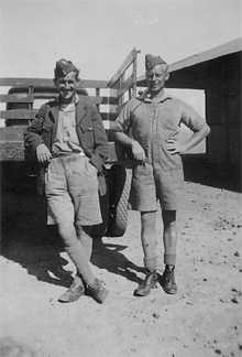 Cpl Alick Goddard on left