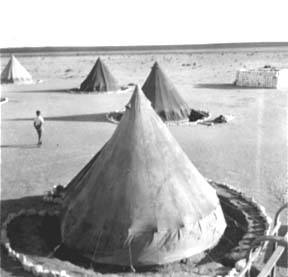 Tent lines desert