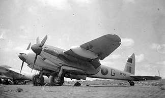 F/O Dunnett’s Mosquito FBVI RF791 ‘G’, Akyab November 1945 