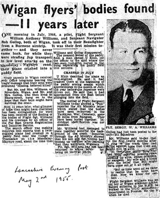 WA Williams Lancashire Evening Post  2 May 1955 324